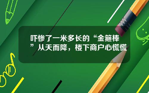 吓惨了一米多长的“金箍棒”从天而降，楼下商户心慌慌