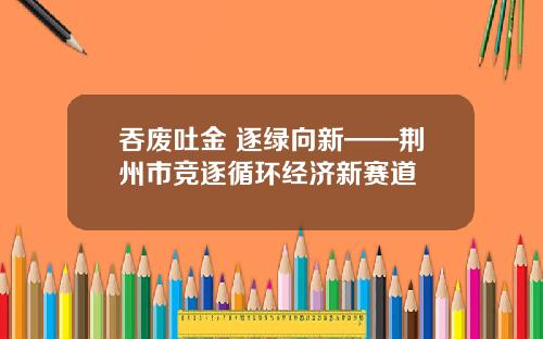 吞废吐金 逐绿向新——荆州市竞逐循环经济新赛道