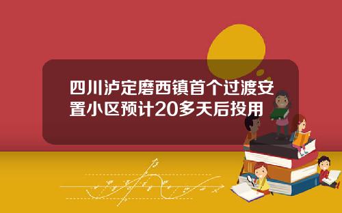 四川泸定磨西镇首个过渡安置小区预计20多天后投用