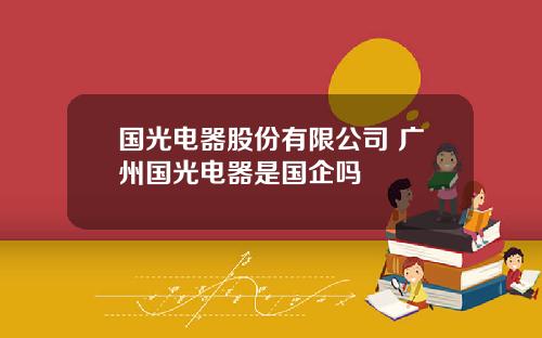 国光电器股份有限公司 广州国光电器是国企吗