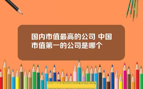 国内市值最高的公司 中国市值第一的公司是哪个