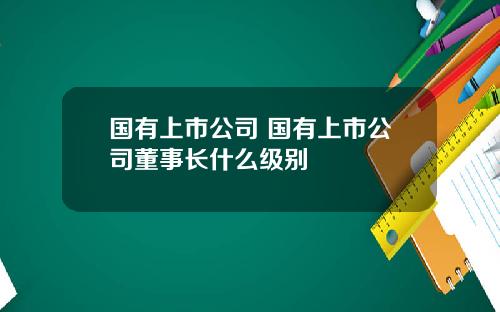 国有上市公司 国有上市公司董事长什么级别