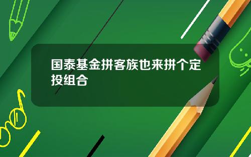 国泰基金拼客族也来拼个定投组合
