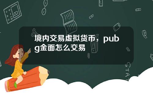 境内交易虚拟货币，pubg金面怎么交易