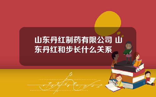 山东丹红制药有限公司 山东丹红和步长什么关系