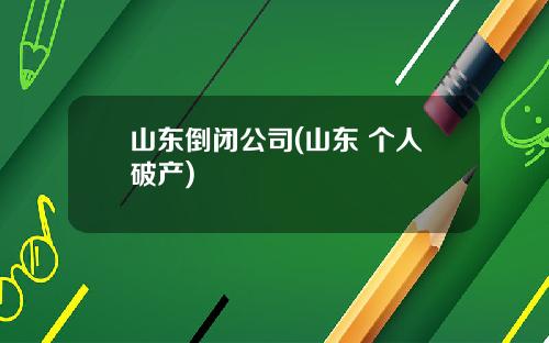 山东倒闭公司(山东 个人破产)