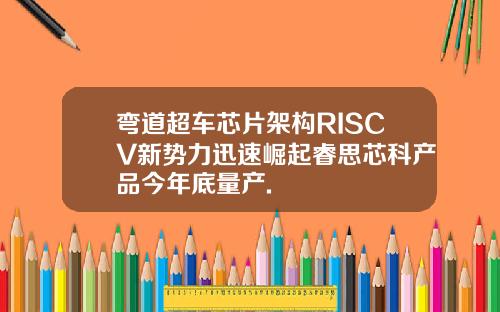 弯道超车芯片架构RISCV新势力迅速崛起睿思芯科产品今年底量产.