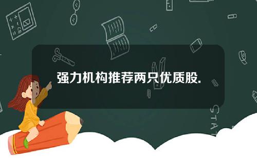 强力机构推荐两只优质股.