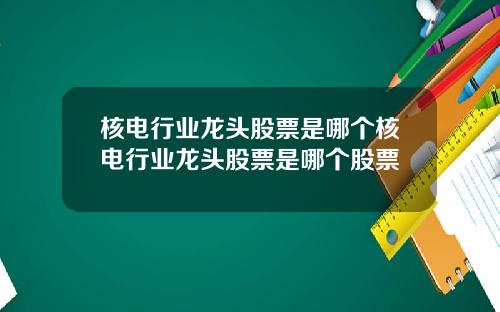 核电行业龙头股票是哪个核电行业龙头股票是哪个股票