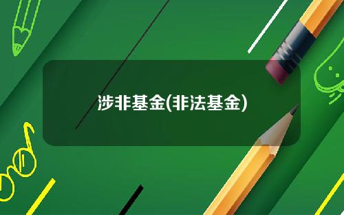 涉非基金(非法基金)