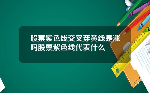 股票紫色线交叉穿黄线是涨吗股票紫色线代表什么