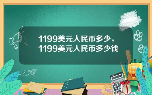 1199美元人民币多少，1199美元人民币多少钱