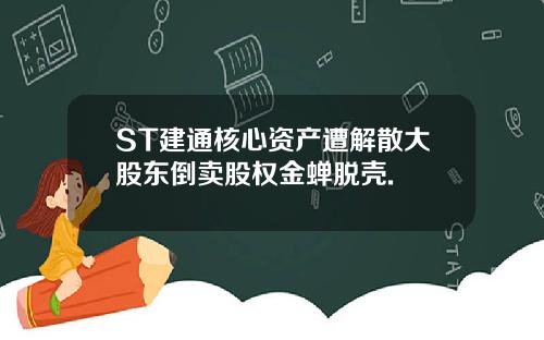 ST建通核心资产遭解散大股东倒卖股权金蝉脱壳.