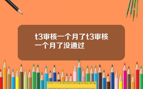 t3审核一个月了t3审核一个月了没通过