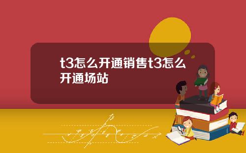 t3怎么开通销售t3怎么开通场站