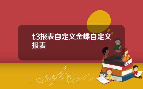 t3报表自定义金蝶自定义报表