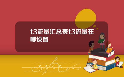 t3流量汇总表t3流量在哪设置