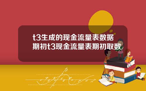 t3生成的现金流量表数据期初t3现金流量表期初取数