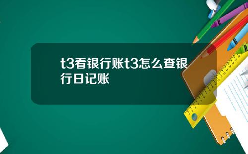 t3看银行账t3怎么查银行日记账