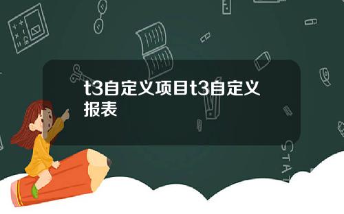 t3自定义项目t3自定义报表