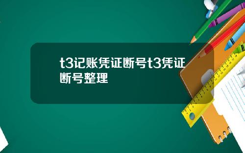 t3记账凭证断号t3凭证断号整理
