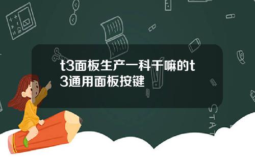 t3面板生产一科干嘛的t3通用面板按键