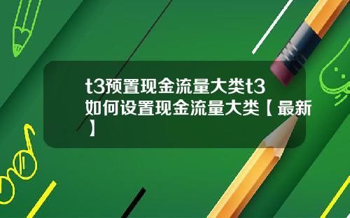 t3预置现金流量大类t3如何设置现金流量大类【最新】