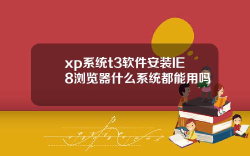 xp系统t3软件安装IE8浏览器什么系统都能用吗
