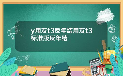 y用友t3反年结用友t3标准版反年结