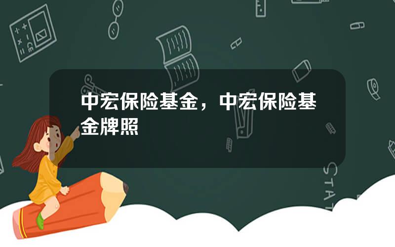 中宏保险基金，中宏保险基金牌照