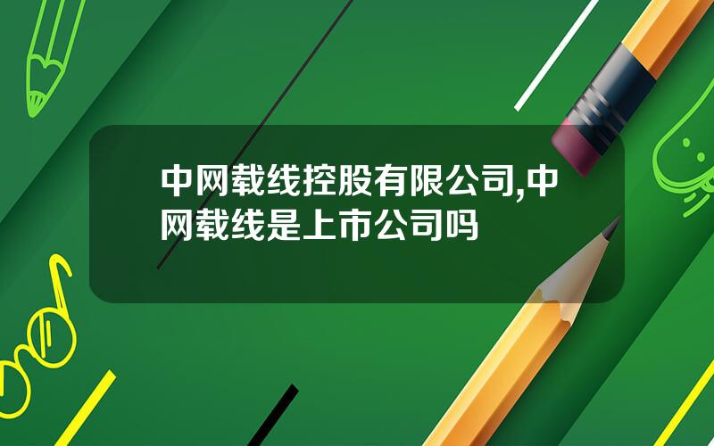 中网载线控股有限公司,中网载线是上市公司吗