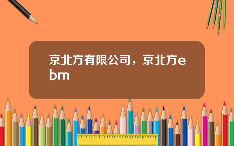 京北方有限公司，京北方ebm