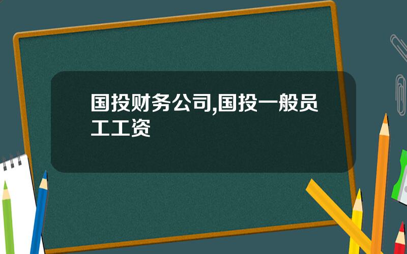 国投财务公司,国投一般员工工资