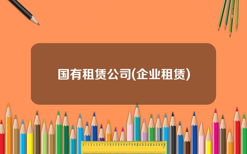 国有租赁公司(企业租赁)