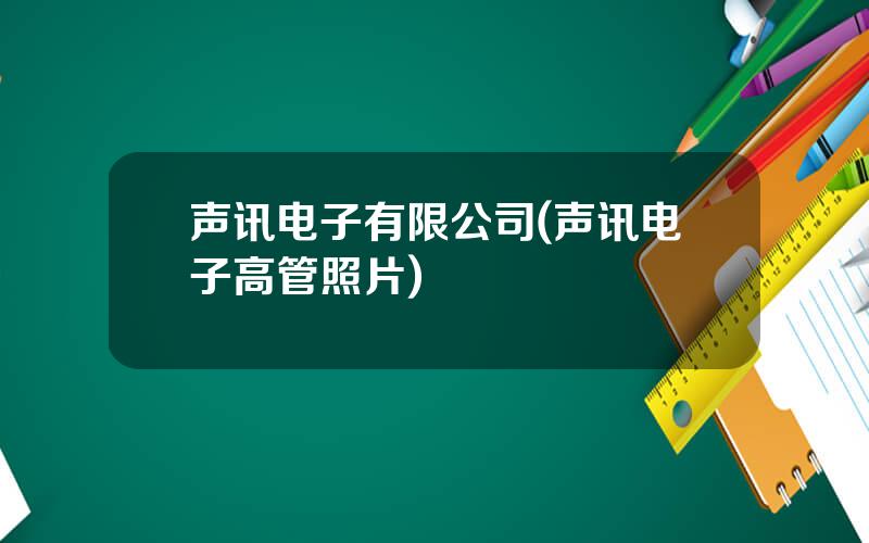 声讯电子有限公司(声讯电子高管照片)