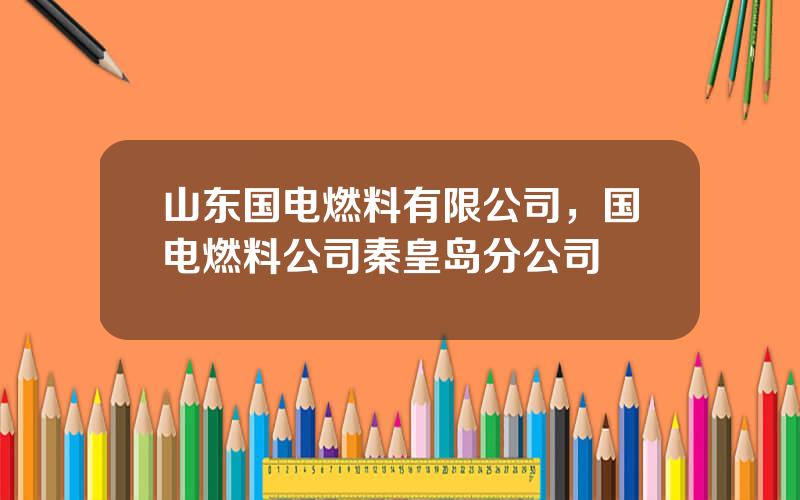 山东国电燃料有限公司，国电燃料公司秦皇岛分公司